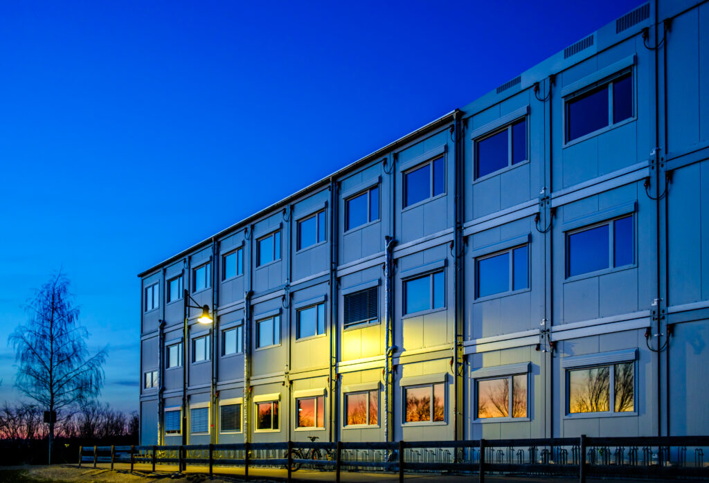 Provisorische Schule - Interimsgebäude